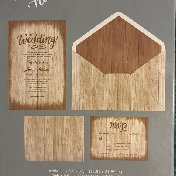 2 Boxes Customizable Wedding/Event Invitations & Reply Cards NWT - Picture 6 of 10